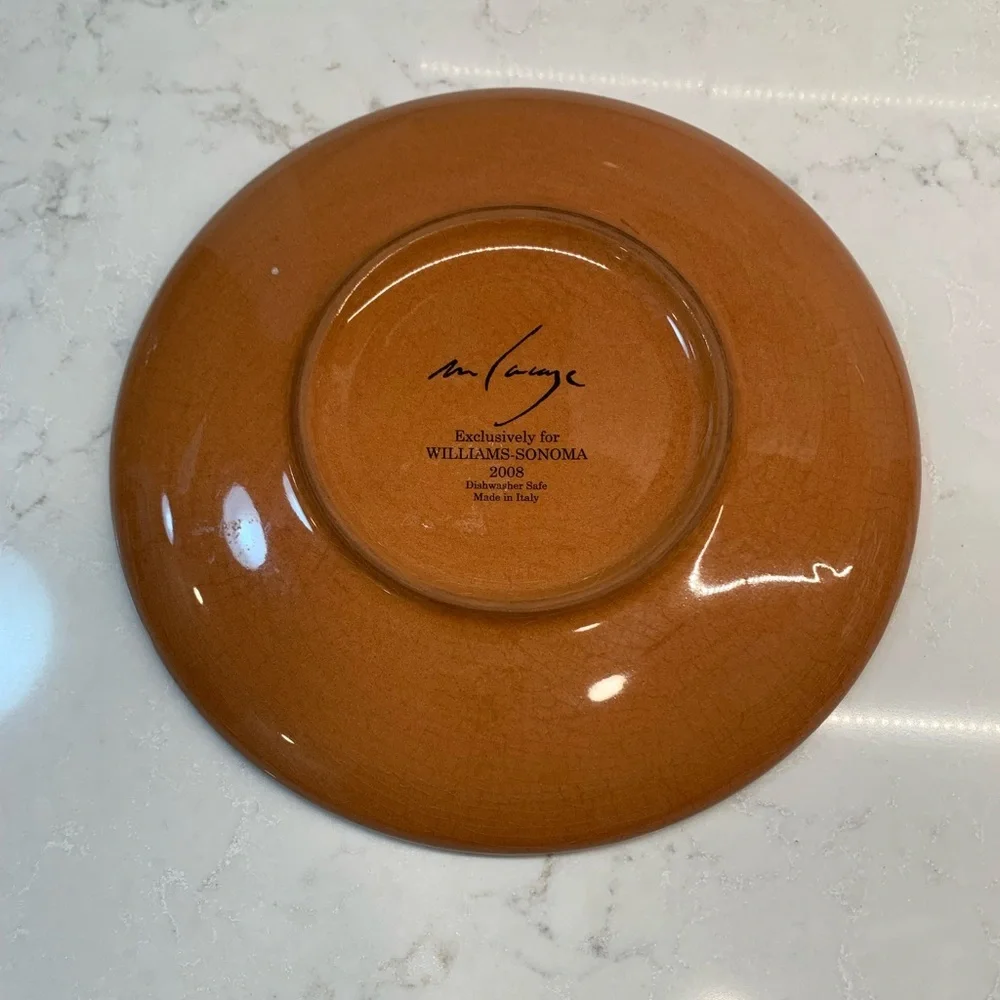 Williams Sonoma Paysage Italy Ceramic Pasta Bowl Plate 9”​